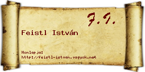 Feistl István névjegykártya